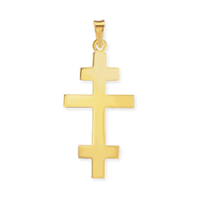 Load image into Gallery viewer, ITI NYC Papal Cross Pendant in 14K Gold