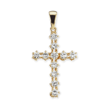 Load image into Gallery viewer, ITI NYC Cross Pendant with Diamonds in 14K Gold