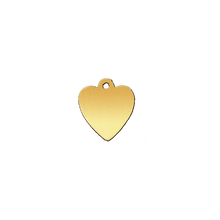 Load image into Gallery viewer, 14K Yellow Gold Heart Disc With Loop (.025" thickness)