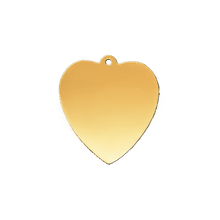 Load image into Gallery viewer, 14K Yellow Gold Heart Disc With Loop (.025" thickness)