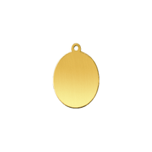 Load image into Gallery viewer, 14K Yellow Gold Oval Disc With Loop (.025" thickness)
