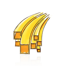 Load image into Gallery viewer, 14K Yellow Square Hard Tubing