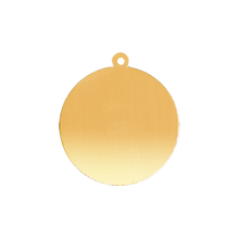Load image into Gallery viewer, 14K Gold Round Disc With Loop (.025" thickness)