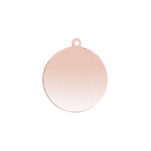 Load image into Gallery viewer, 14K Gold Round Disc With Loop (.025" thickness)