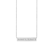 Load image into Gallery viewer, Stone Harbor Bar Necklace with Engraving in Sterling Silver (18" Chain)