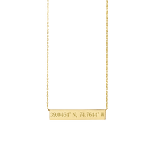 Load image into Gallery viewer, Stone Harbor Bar Necklace with Engraving in Sterling Silver (18" Chain)