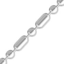 Load image into Gallery viewer, Bulk / Spooled Alternating Cylinder / Round Bead Chain in Sterling Silver (1.20 mm - 2.50 mm)