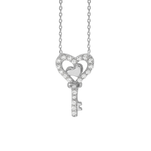 Load image into Gallery viewer, Key Necklace in Sterling Silver (20 x 11 mm)