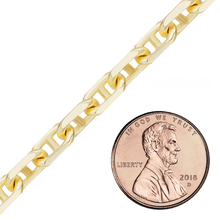 Load image into Gallery viewer, Bulk / Spooled Anchor Chain in 14K Yellow Gold (2.00 mm - 4.85 mm)