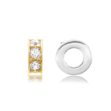 Load image into Gallery viewer, ITI NYC Diamond Roundel Beads in 14K Yellow Gold (6 mm)