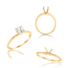 Load image into Gallery viewer, ITI NYC Cushion 4 Prong High TIF Style Solitaire