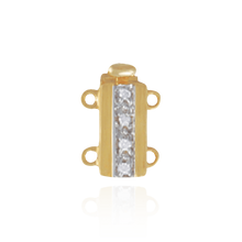 Load image into Gallery viewer, ITI NYC Gold Bayonet Pearl Clasps with Diamonds (12 mm - 18 mm)