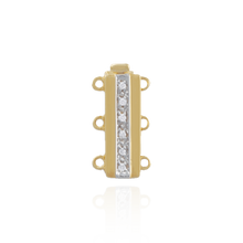 Load image into Gallery viewer, ITI NYC Gold Bayonet Pearl Clasps with Diamonds (12 mm - 18 mm)