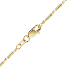 Load image into Gallery viewer, Atlantic Ave. Alternating Bead Anklet in 14K Yellow Gold