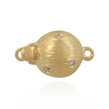 Load image into Gallery viewer, ITI NYC Bead Pearl Clasps with Diamonds (9 mm-12 mm)