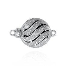 Load image into Gallery viewer, ITI NYC Bead Pearl Clasps with Diamond Cut Illusion (11.5 mm)