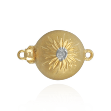 Load image into Gallery viewer, ITI NYC Bead Pearl Clasps with Diamonds in Center (11.5 mm)