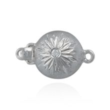 Load image into Gallery viewer, ITI NYC Bead Pearl Clasps with Diamonds in Center (11.5 mm)