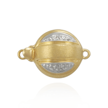 Load image into Gallery viewer, ITI NYC Bead Pearl Clasps with Diamond Accents (10 mm-12 mm)