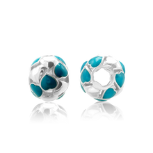 Load image into Gallery viewer, ITI NYC Hearts Enamel Beads in Sterling Silver (9.7 x 8.7 mm)