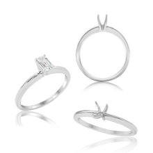 Load image into Gallery viewer, ITI NYC Emerald Shape 4 Prong High TIF Style Solitaire