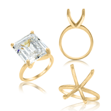 Load image into Gallery viewer, ITI NYC Emerald Shape 4 Prong High TIF Style Solitaire