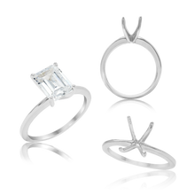 Load image into Gallery viewer, ITI NYC Emerald Shape 4 Prong High TIF Style Solitaire