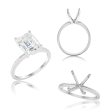 Load image into Gallery viewer, ITI NYC Emerald Shape 4 Prong High TIF Style Solitaire