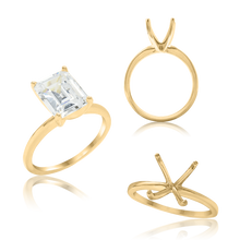 Load image into Gallery viewer, ITI NYC Emerald Shape 4 Prong High TIF Style Solitaire