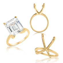 Load image into Gallery viewer, ITI NYC Emerald Shape 4 Prong High TIF Style Solitaire