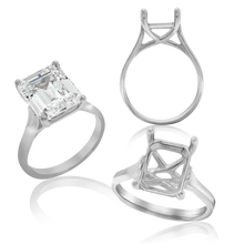 Load image into Gallery viewer, ITI NYC Emerald Shape 4 Prong Lucida Solitaire
