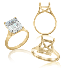 Load image into Gallery viewer, ITI NYC Emerald Shape 4 Prong Lucida Solitaire