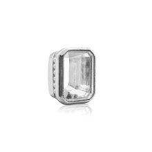 Load image into Gallery viewer, ITI NYC Emerald Bezel with Beaded Detail in Sterling Silver (5.75 x 3.75 mm - 11.50 x 9.60 mm)