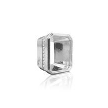 Load image into Gallery viewer, ITI NYC Emerald Bezel with Beaded Detail in Sterling Silver (5.75 x 3.75 mm - 11.50 x 9.60 mm)