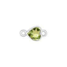 Load image into Gallery viewer, Diamond or Gemstone Heart Bezel Bracelet/Necklace Charm in 14K White Gold