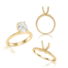Load image into Gallery viewer, ITI NYC Oval 4 Prong High TIF Style Solitaire (5mm-15mm)