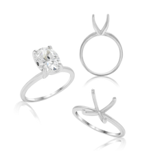 Load image into Gallery viewer, ITI NYC Oval 4 Prong High TIF Style Solitaire (5mm-15mm)