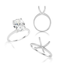 Load image into Gallery viewer, ITI NYC Oval 4 Prong High TIF Style Solitaire (5mm-15mm)