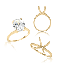 Load image into Gallery viewer, ITI NYC Oval 4 Prong High TIF Style Solitaire (5mm-15mm)