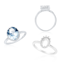 Load image into Gallery viewer, Oval Gallery Wire Bezel Solitaire