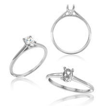 Load image into Gallery viewer, ITI NYC Oval 4 Prong Basket Solitaire