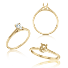 Load image into Gallery viewer, ITI NYC Oval 4 Prong Basket Solitaire