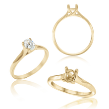 Load image into Gallery viewer, ITI NYC Oval 4 Prong Lucida Solitaire