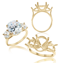 Load image into Gallery viewer, ITI NYC Oval Lucida 4 Prong with Side Stones