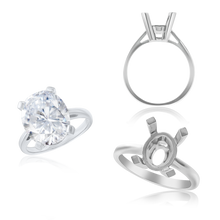 Load image into Gallery viewer, 4 Prong Oval Basket Solitaire for Colored Stone