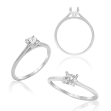 Load image into Gallery viewer, ITI NYC Round 4 Prong Tapered Basket Solitaire