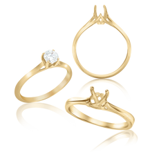 Load image into Gallery viewer, ITI NYC Round 4 Prong Magnolia Solitaire