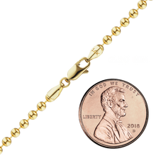 Load image into Gallery viewer, Broadway Bead Anklet in 14K Yellow Gold