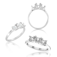 Load image into Gallery viewer, ITI NYC Round Lucida 4 Prong with Side Stones