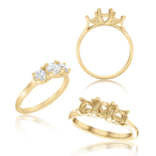 Load image into Gallery viewer, ITI NYC Round Lucida 4 Prong with Side Stones